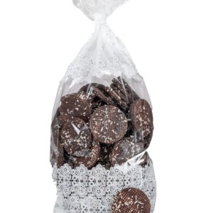 Rundwaffeln mit Vanillecremefüllung, kakaohaltiger Fettglasur und Kokosraspeln